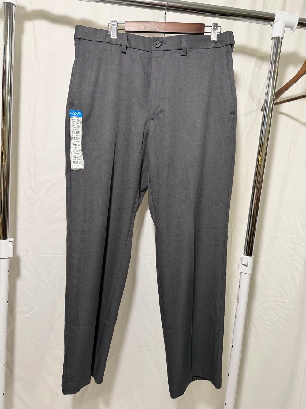 Haggar Men's Cool 18 Pro Pants - Flat Front Classic Fit 36x30
